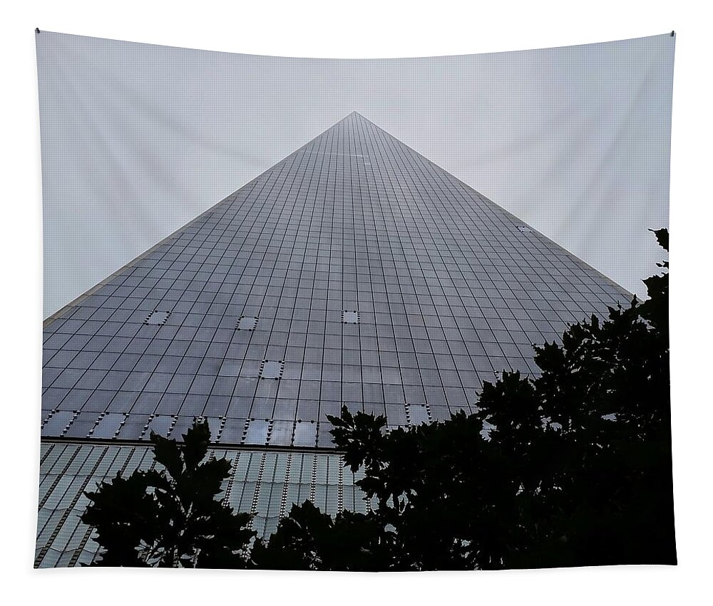 Skyscraper Tapestry featuring the photograph Skyscraper Reaching the Sky by Vic Ritchey