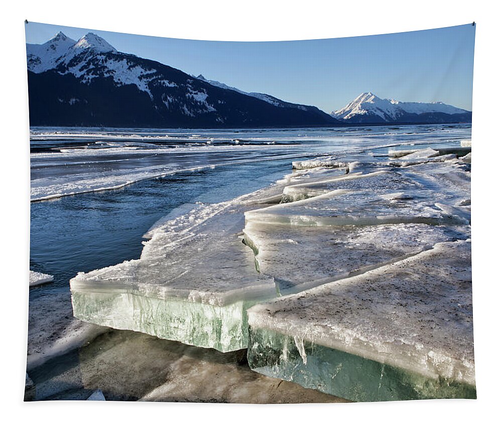 Alaska Tapestry featuring the photograph Slabs of Ice by Michele Cornelius