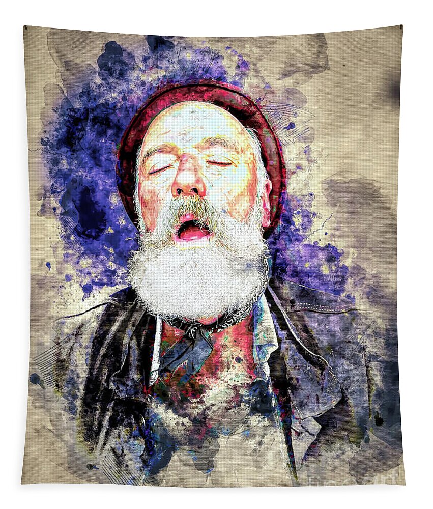  Tapestry featuring the photograph Sleeping Man by Jack Torcello