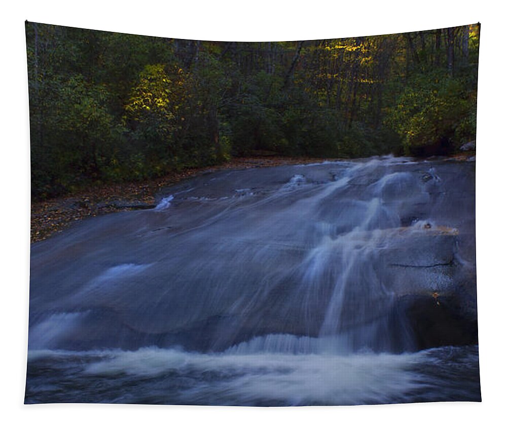 North Carolinda Tapestry featuring the photograph Sliding Rock Falls by Ellen Heaverlo