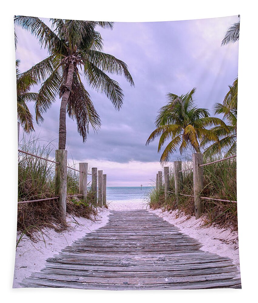 Key Tapestry featuring the photograph Smathers Beach Key West Paradise by Betsy Knapp