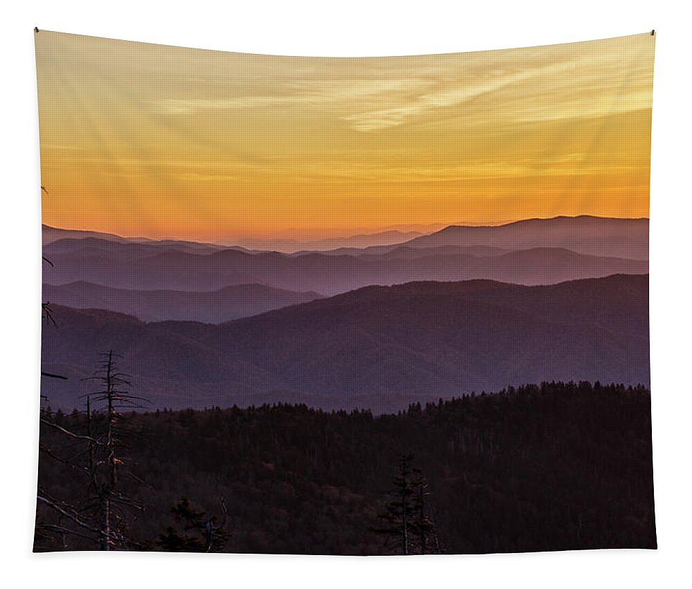 Smoky Mountains Tapestry featuring the photograph Smoky Mountain Morning by Peg Runyan