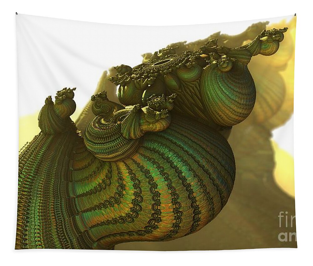 Fractal Tapestry featuring the digital art Snails Sunnyside Up by Jon Munson II