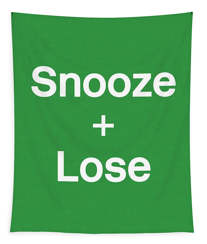 Snooze Tapestry featuring the digital art Snooze and Lose- Art by Linda Woods by Linda Woods