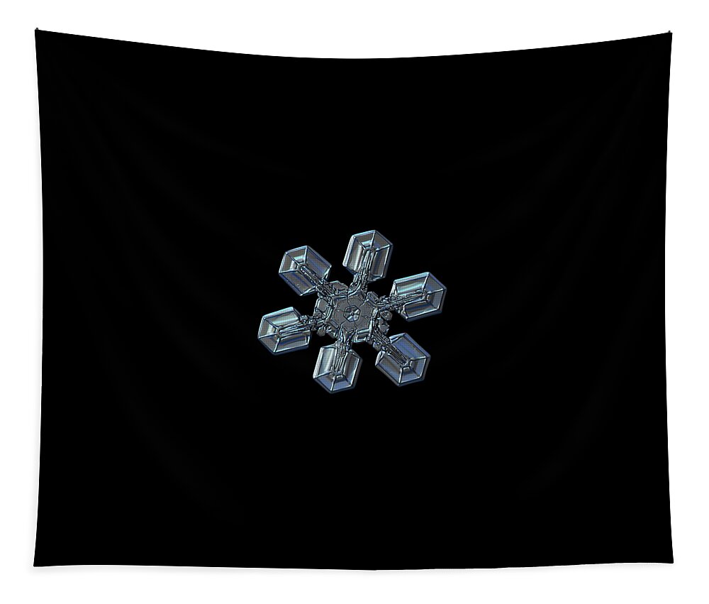 Snowflake Tapestry featuring the photograph Snowflake photo - High voltage II by Alexey Kljatov