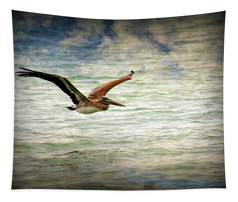 Pelican Tapestry featuring the photograph Soar by Marty Koch