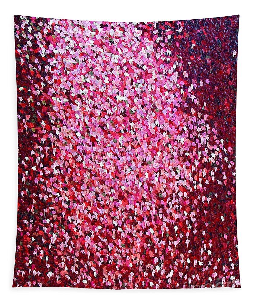 Red Tapestry featuring the painting Soft Red Trust by Dean Triolo
