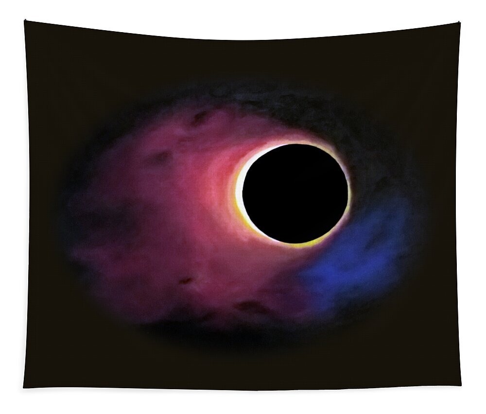 Eclipse Tapestry featuring the painting Solar Eclipse by Eseret Art