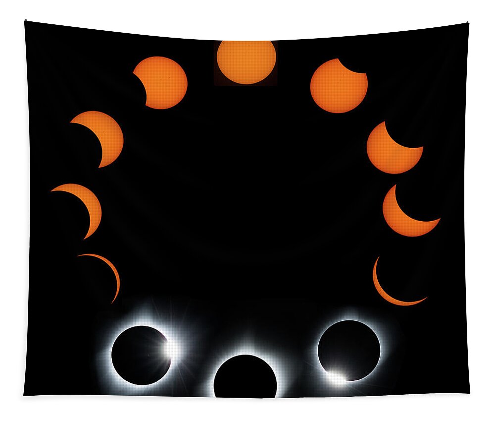 Eclipse Tapestry featuring the photograph Solar Eclipse in the Round by Tony Hake