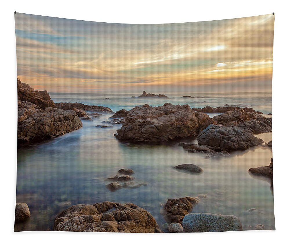 American Landscapes Tapestry featuring the photograph Solicitous Sea by Jonathan Nguyen