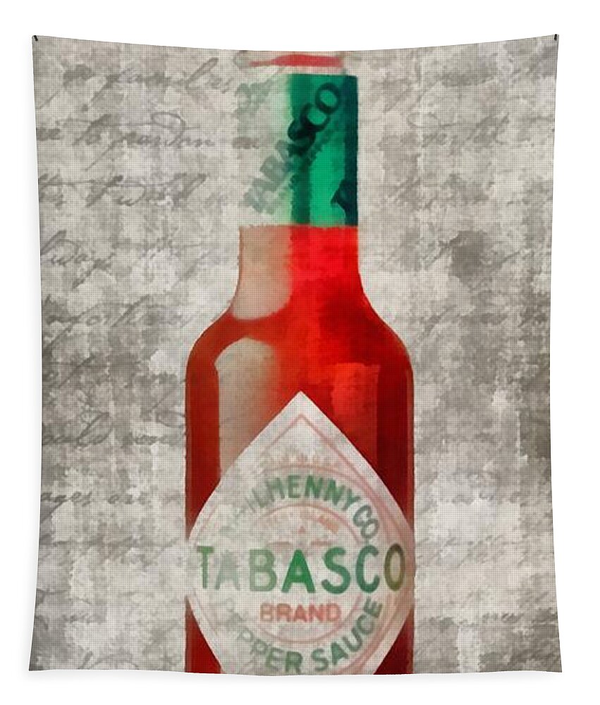 Tabasco Tapestry featuring the painting Some Like It Hot Tabasco Sauce by Edward Fielding