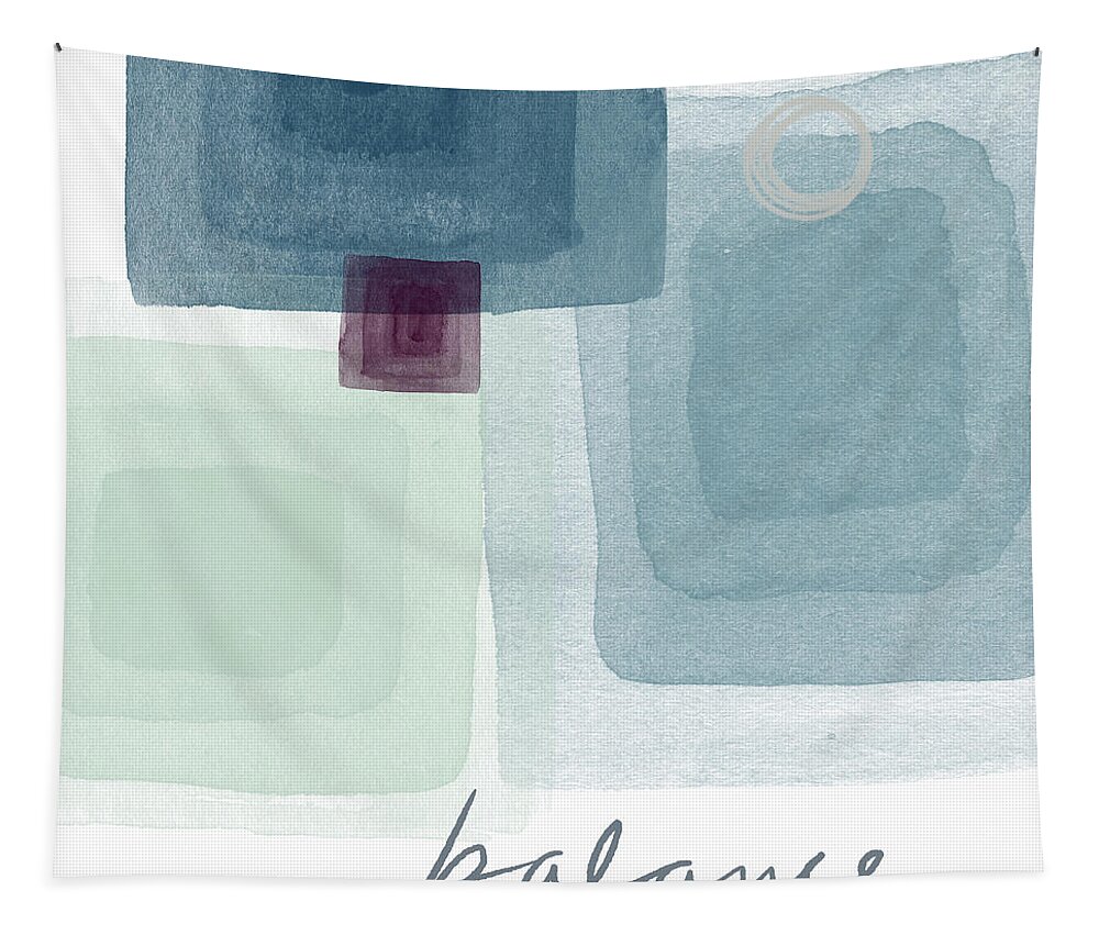 Balance Tapestry featuring the mixed media Soothing Balance- Art by Linda Woods by Linda Woods