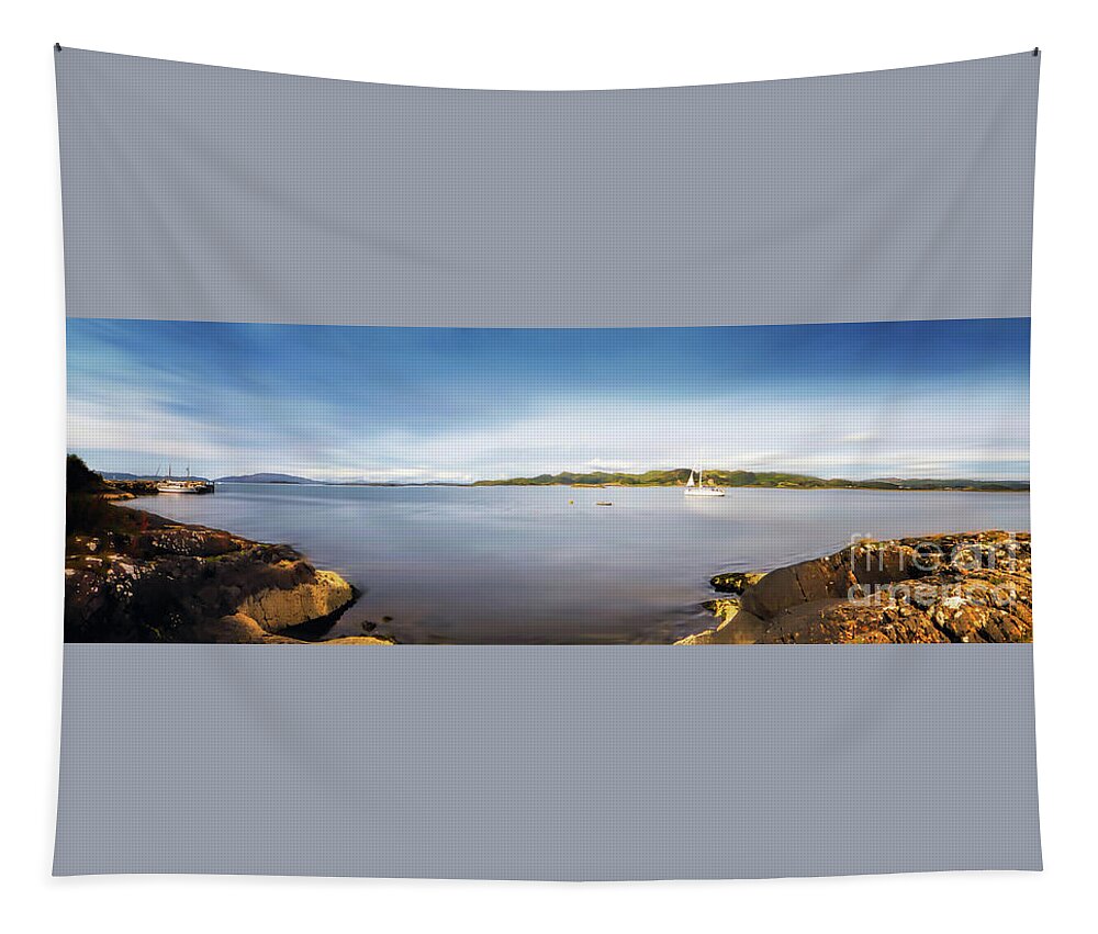 Island Tapestry featuring the photograph Sound of Jura Scotland by Lynn Bolt