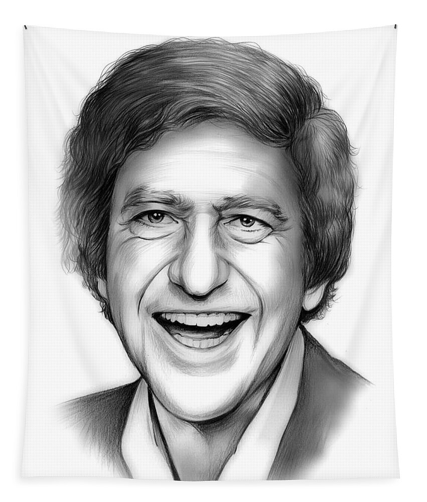 Soupy Sales Tapestry featuring the drawing Soupy Sales by Greg Joens