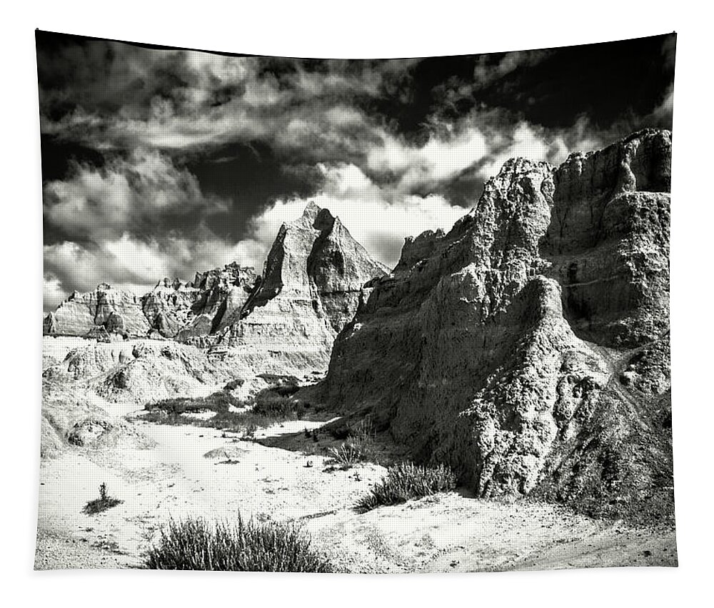 Usa Tapestry featuring the photograph South Dakota Badlands National Park by Roger Passman