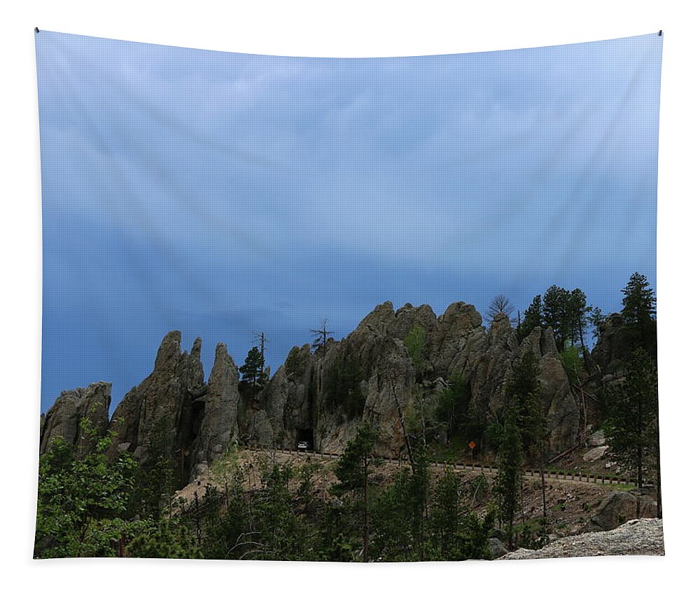 South Dakota Needles Tapestry featuring the photograph South Dakota Highway 87 - Needles Highway by Christiane Schulze Art And Photography
