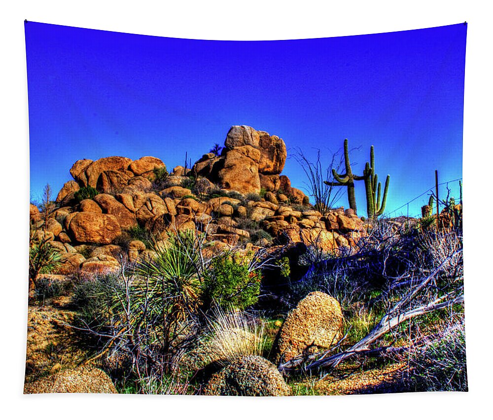 Arizona Tapestry featuring the photograph Southbound on US 93 by Roger Passman