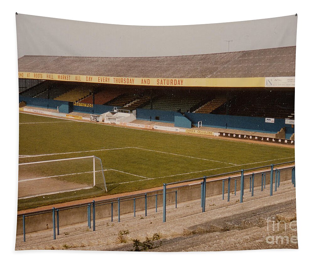 Tapestry featuring the photograph Southend United - Roots Hall - East Stand 2 - 1970s by Legendary Football Grounds