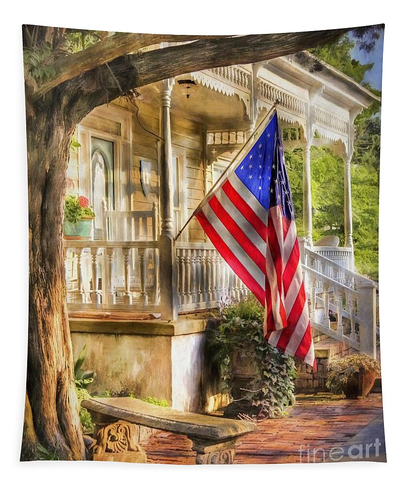 American Flag Tapestry featuring the photograph Southern Charm by Benanne Stiens