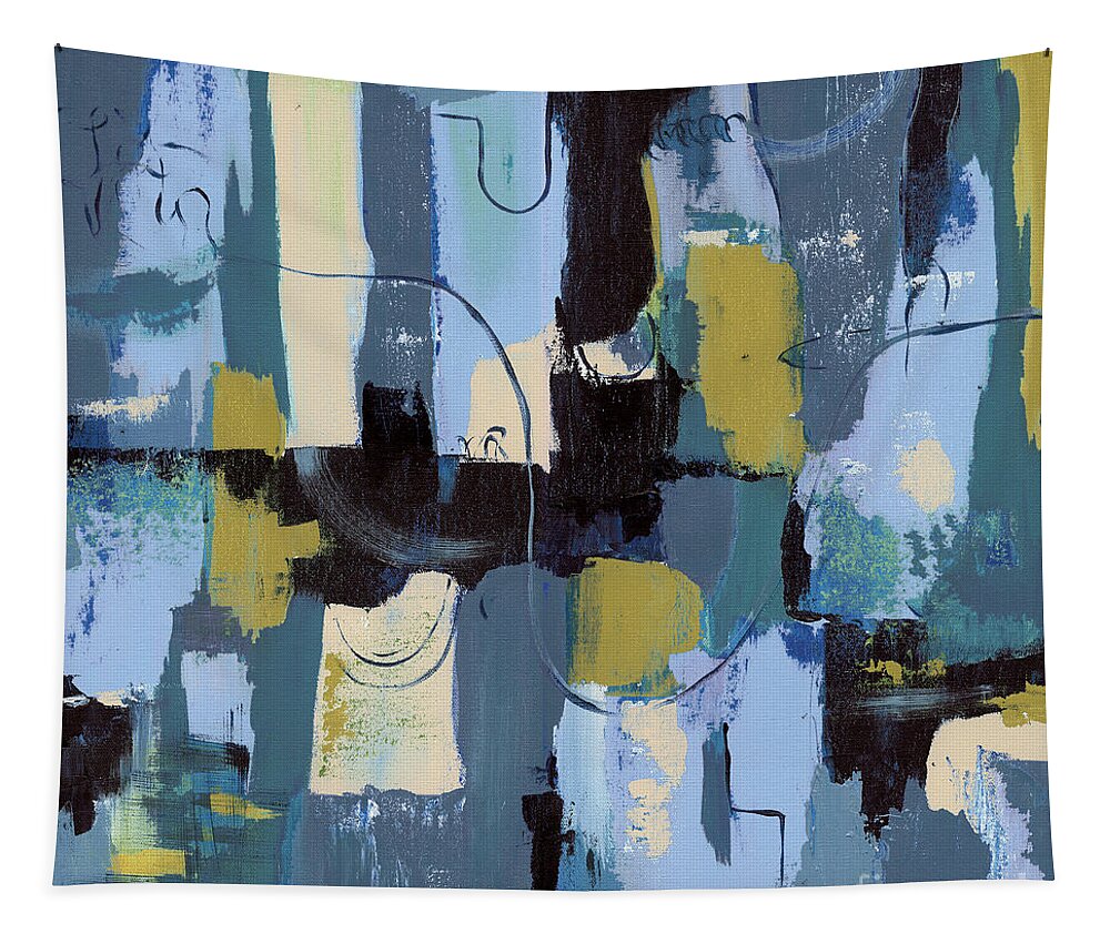 Abstract Tapestry featuring the painting Spa Abstract 2 by Debbie DeWitt