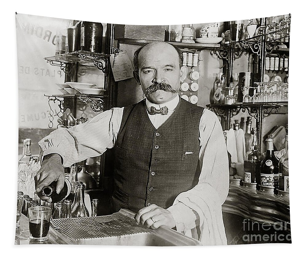 Prohibition Tapestry featuring the photograph Speakeasy Bartender by Jon Neidert