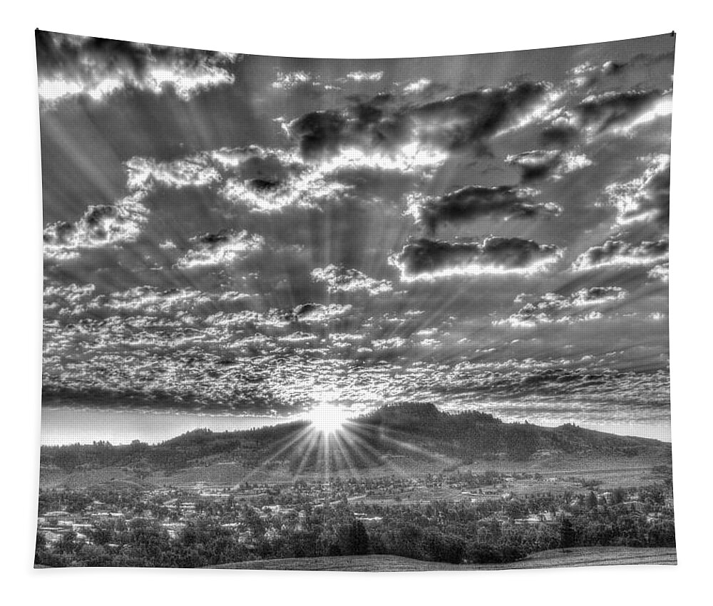 Sunrise Tapestry featuring the photograph Spearfish Sunrise by Fiskr Larsen