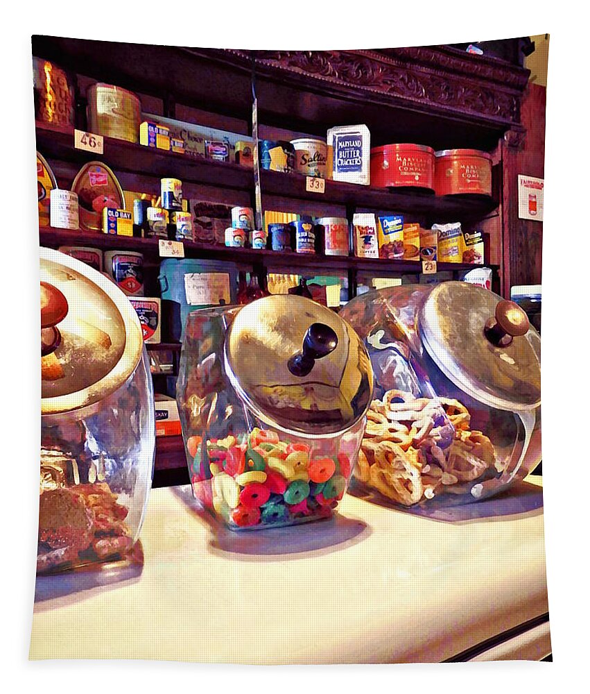 Cookies Tapestry featuring the photograph Special Treats at the General Store by Susan Savad