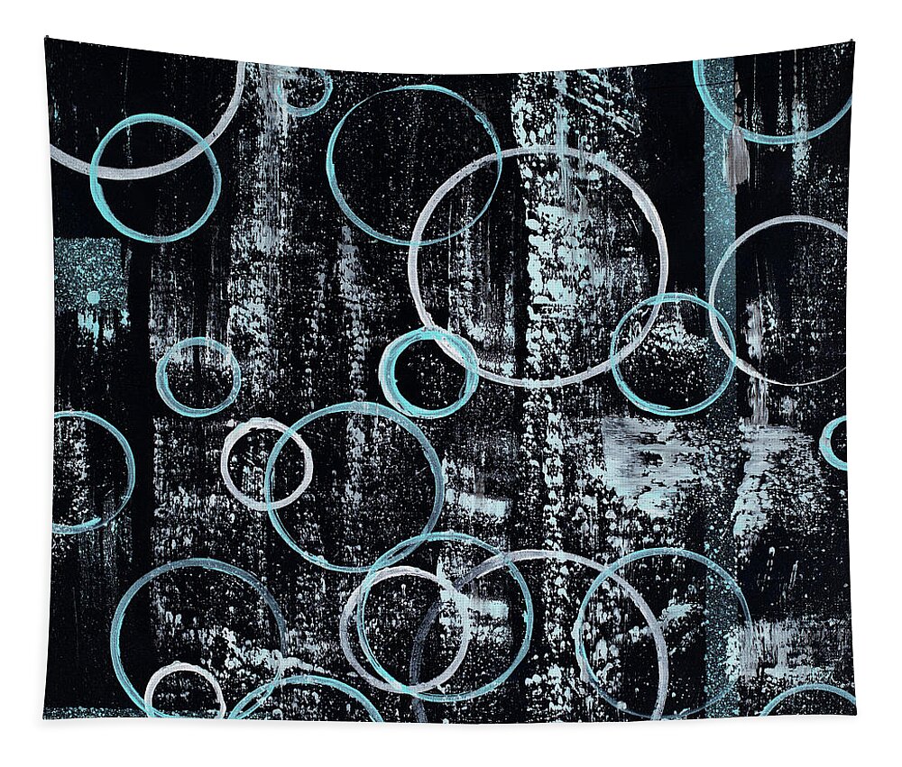 Abstract Tapestry featuring the painting Spheres by Tamara Nelson