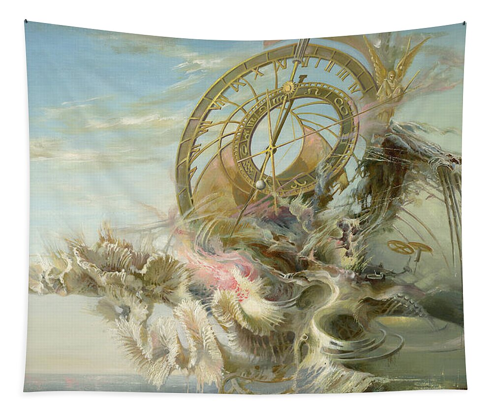 Sergey Gusarin Tapestry featuring the painting Spiral of Time by Sergey Gusarin