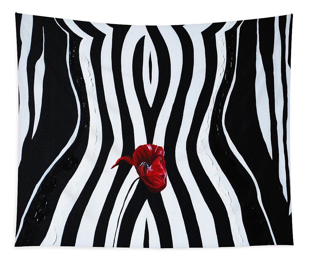 Black And White Tapestry featuring the painting Spirit Calling by Sonali Kukreja