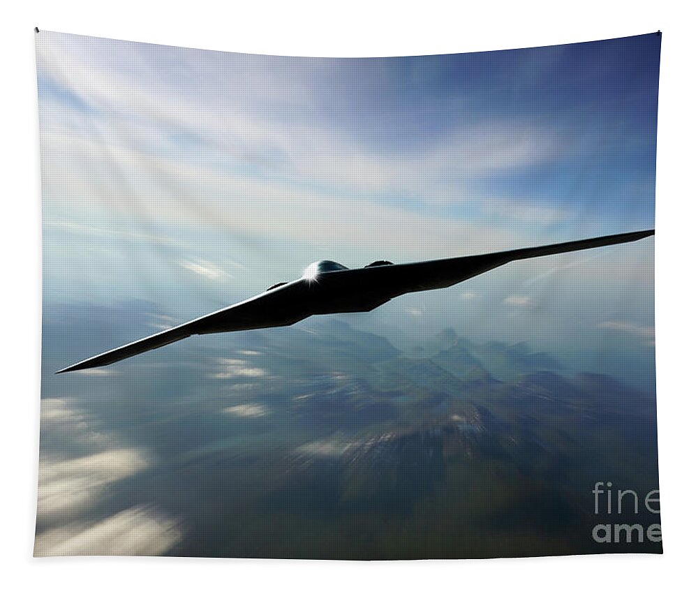 B2 Tapestry featuring the digital art Spirit In The Sky by Airpower Art