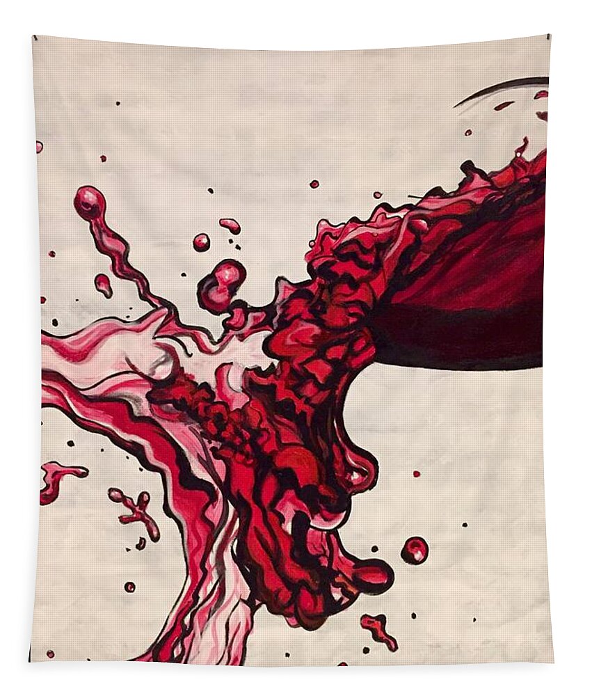Wine Tapestry featuring the painting Splash by Joel Tesch
