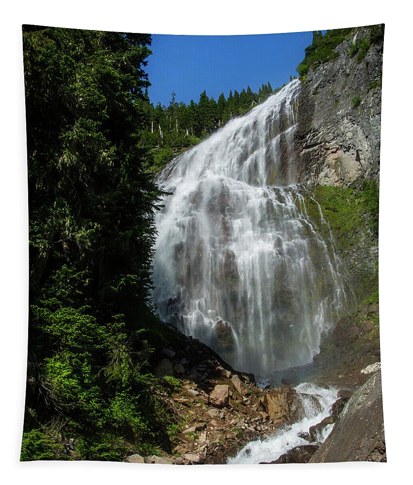 Majestic Tapestry featuring the photograph Spray Falls by Pelo Blanco Photo