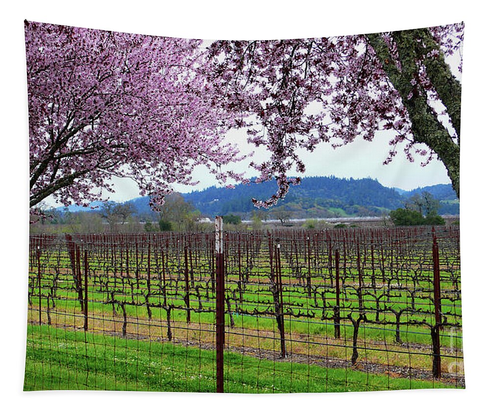 Calistoga Tapestry featuring the photograph Spring Blossoms Near Calistoga by Charlene Mitchell