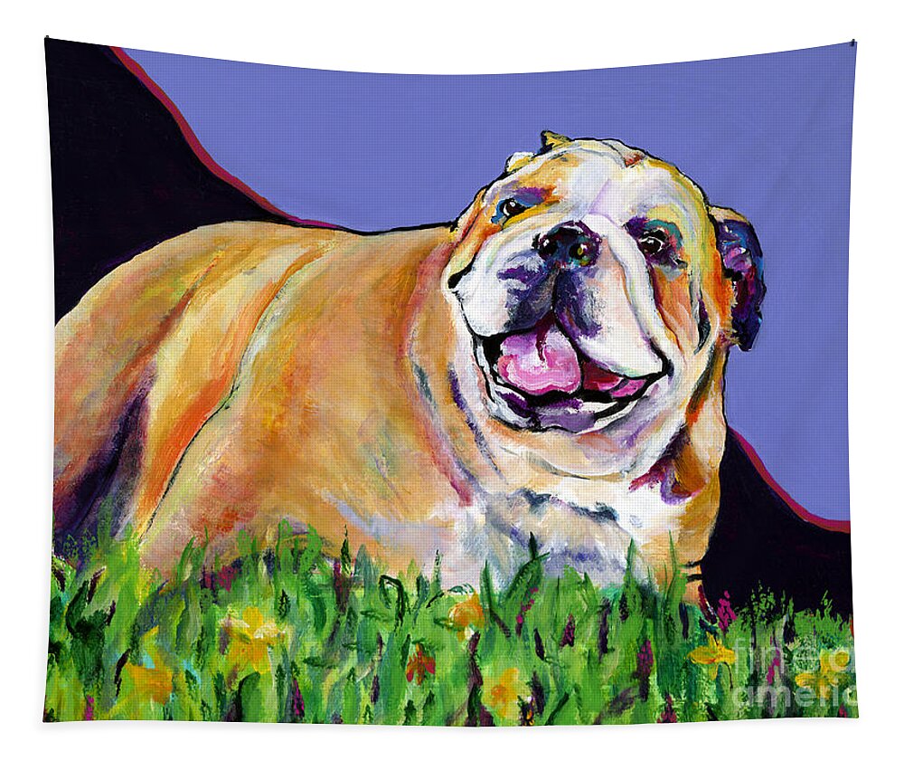 Pet Painting Tapestry featuring the painting Spring Fever by Pat Saunders-White