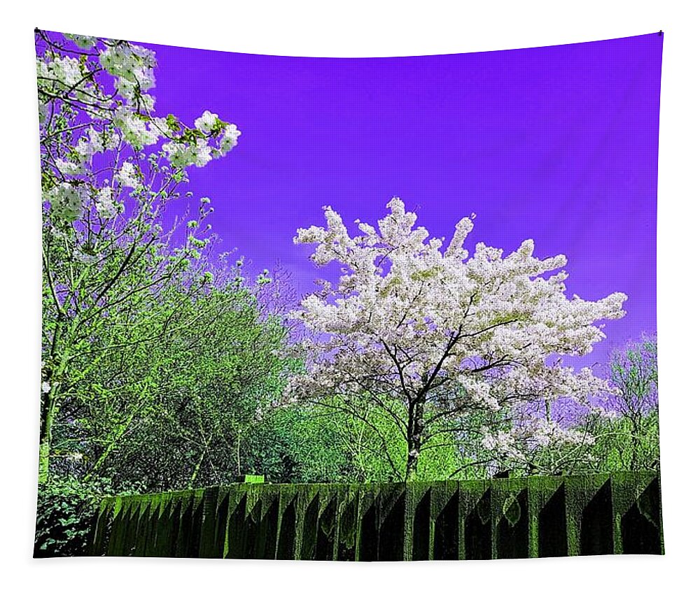  Tapestry featuring the photograph Spring Wonderland In Indigo Heaven by Rowena Tutty