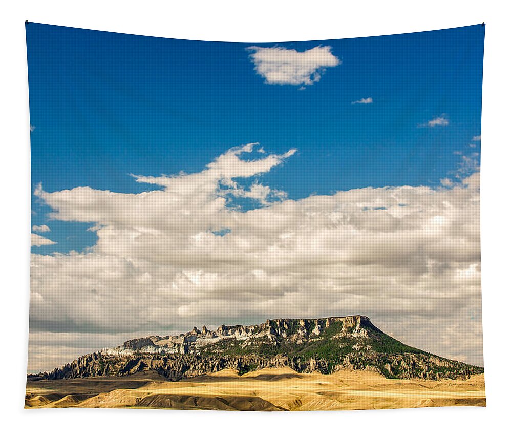 Landscape Tapestry featuring the photograph Square Butte by Todd Klassy