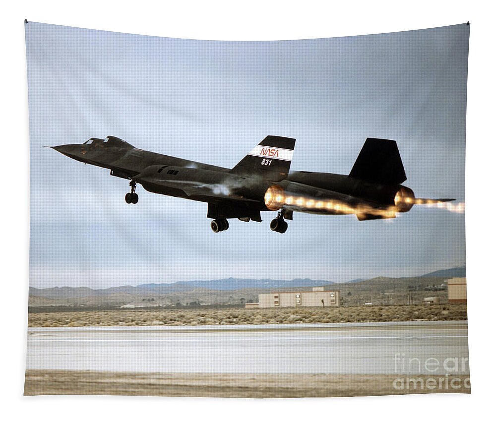 Science Tapestry featuring the photograph Sr-71 Blackbird, 1990s by Science Source