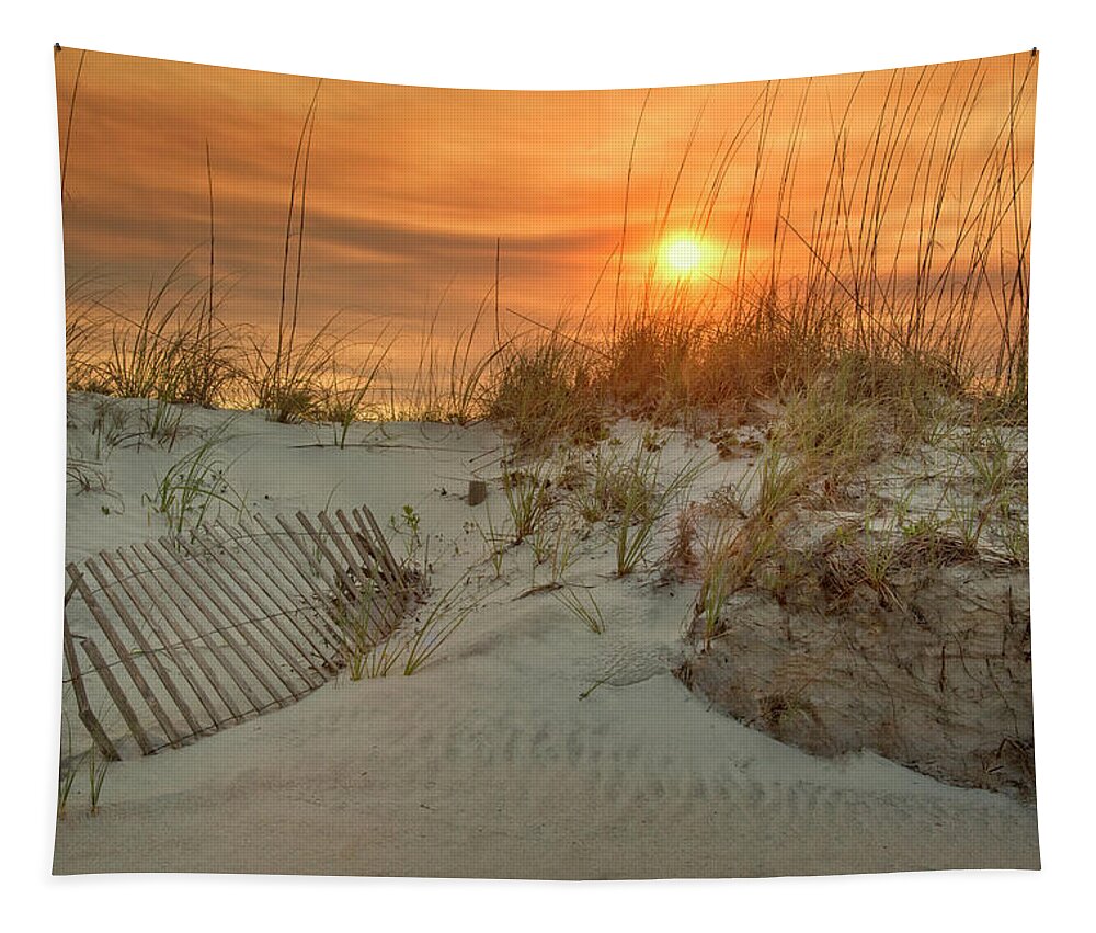 Beach Tapestry featuring the photograph St. Augustine Beach Sunset by Mitch Spence