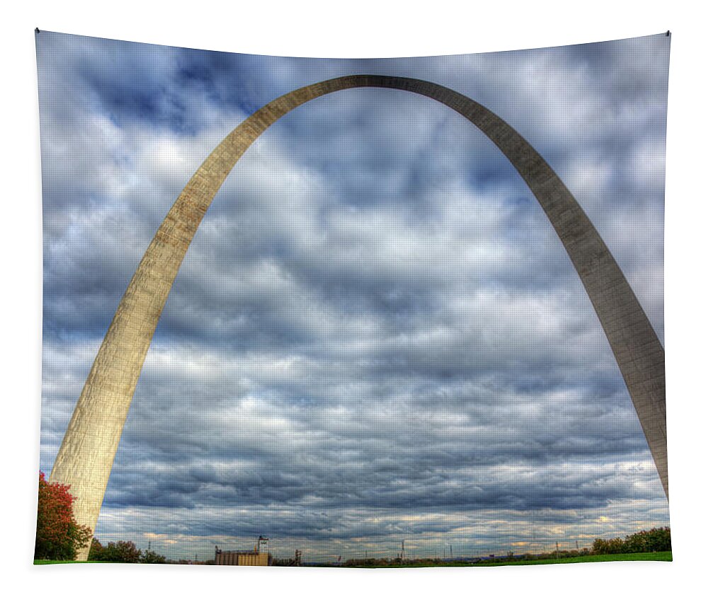 St. Louis Arch Tapestry featuring the photograph St. Louis Arch by Shawn Everhart