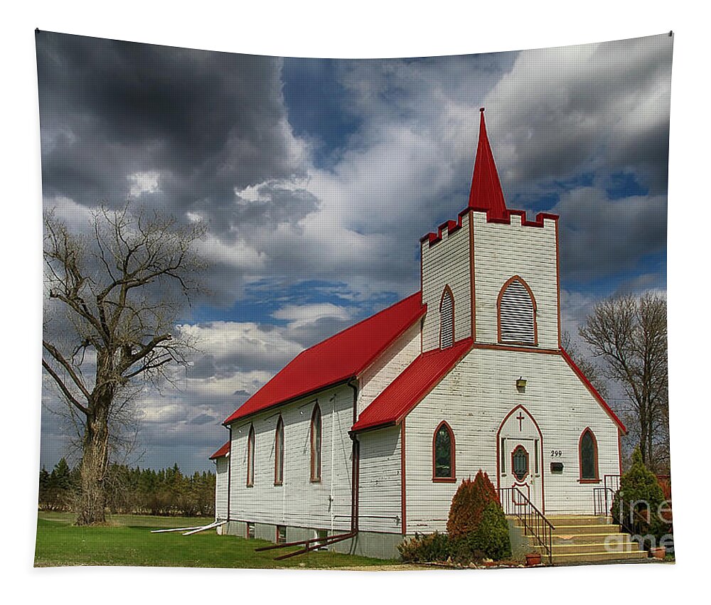Church Tapestry featuring the photograph St Pauls Anglican Church by Teresa Zieba
