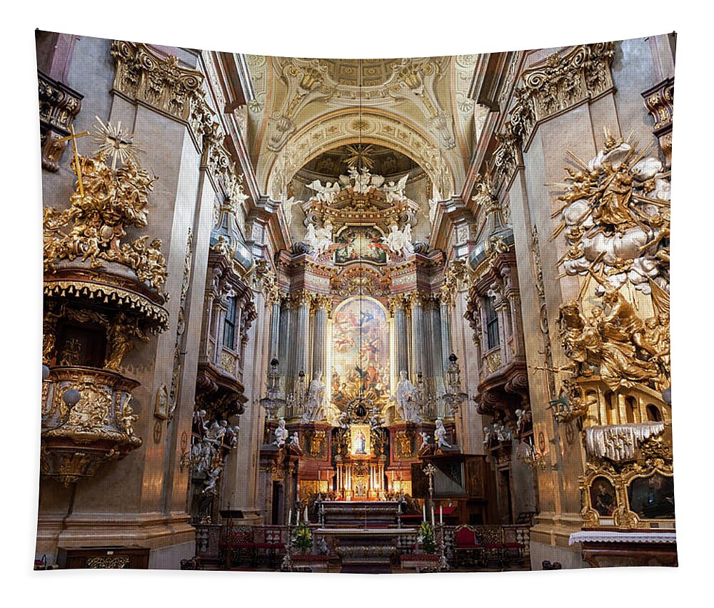 Vienna Tapestry featuring the photograph St. Peter Church High Altar In Vienna by Artur Bogacki