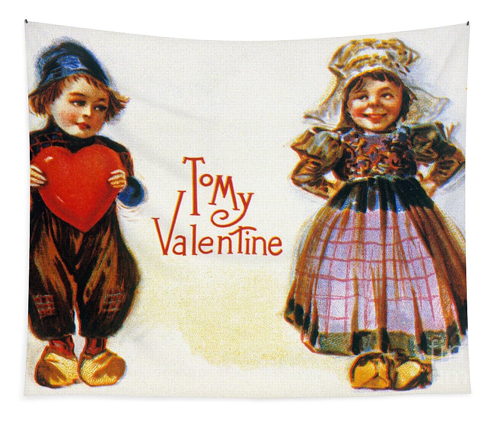1900 Tapestry featuring the photograph St. Valentines Day Card by Granger