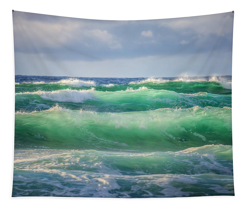 Seascape Tapestry featuring the photograph Stacked 0014 by Kristina Rinell