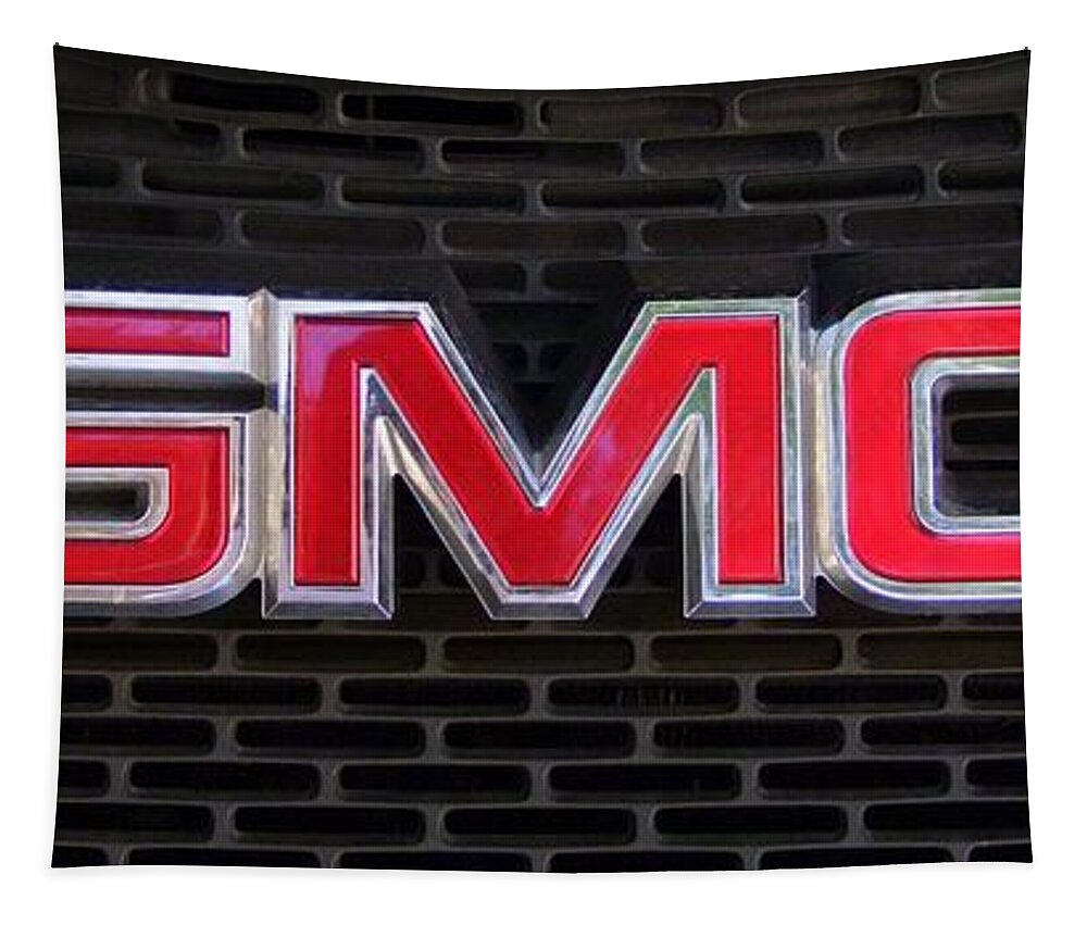 Gmc Tapestry featuring the photograph Standard GMC Emblem and Grille by Mary Deal