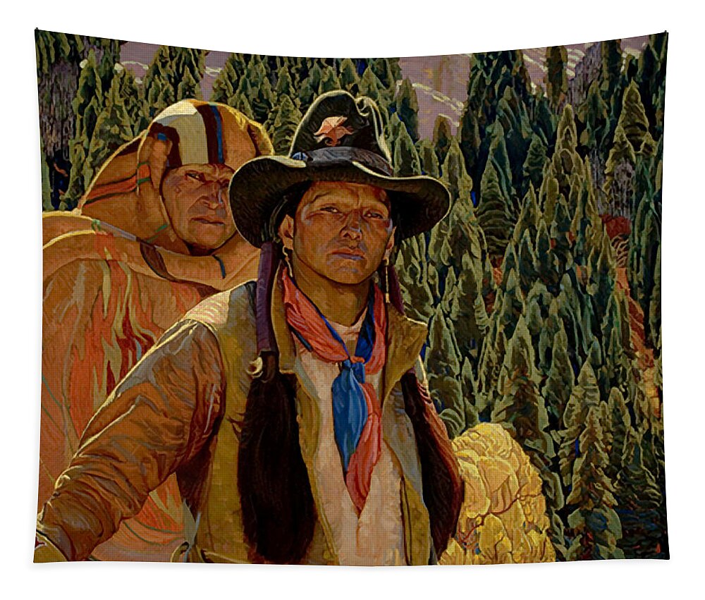 Painting Tapestry featuring the painting Star Road and White Sun by Mountain Dreams