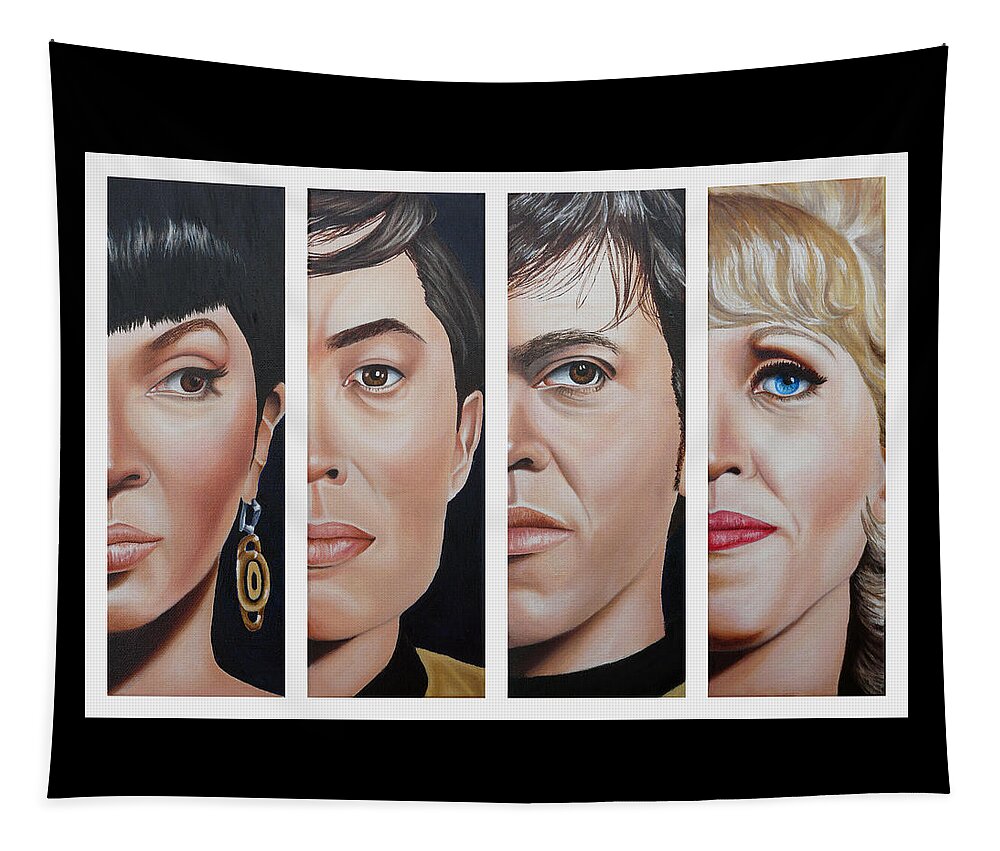 Star Trek Tapestry featuring the painting Star Trek Set Two by Vic Ritchey