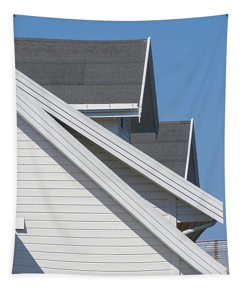 Architecture Tapestry featuring the photograph Steep Roof Detail by Heiko Koehrer-Wagner