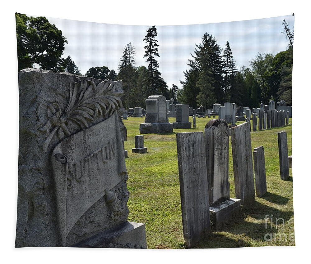 Cemetery Tapestry featuring the digital art Still Standing by Barrie Stark