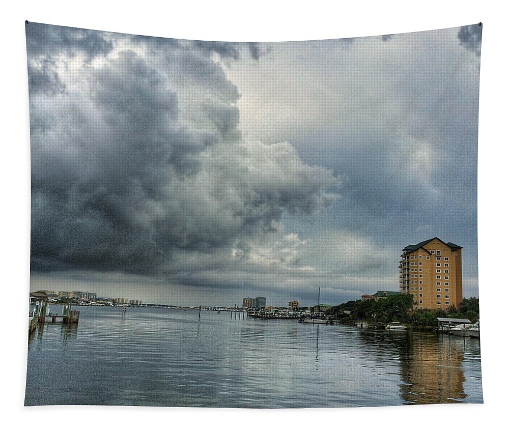 Photo Tapestry featuring the photograph Storm over Destin Florida by Dustin Miller